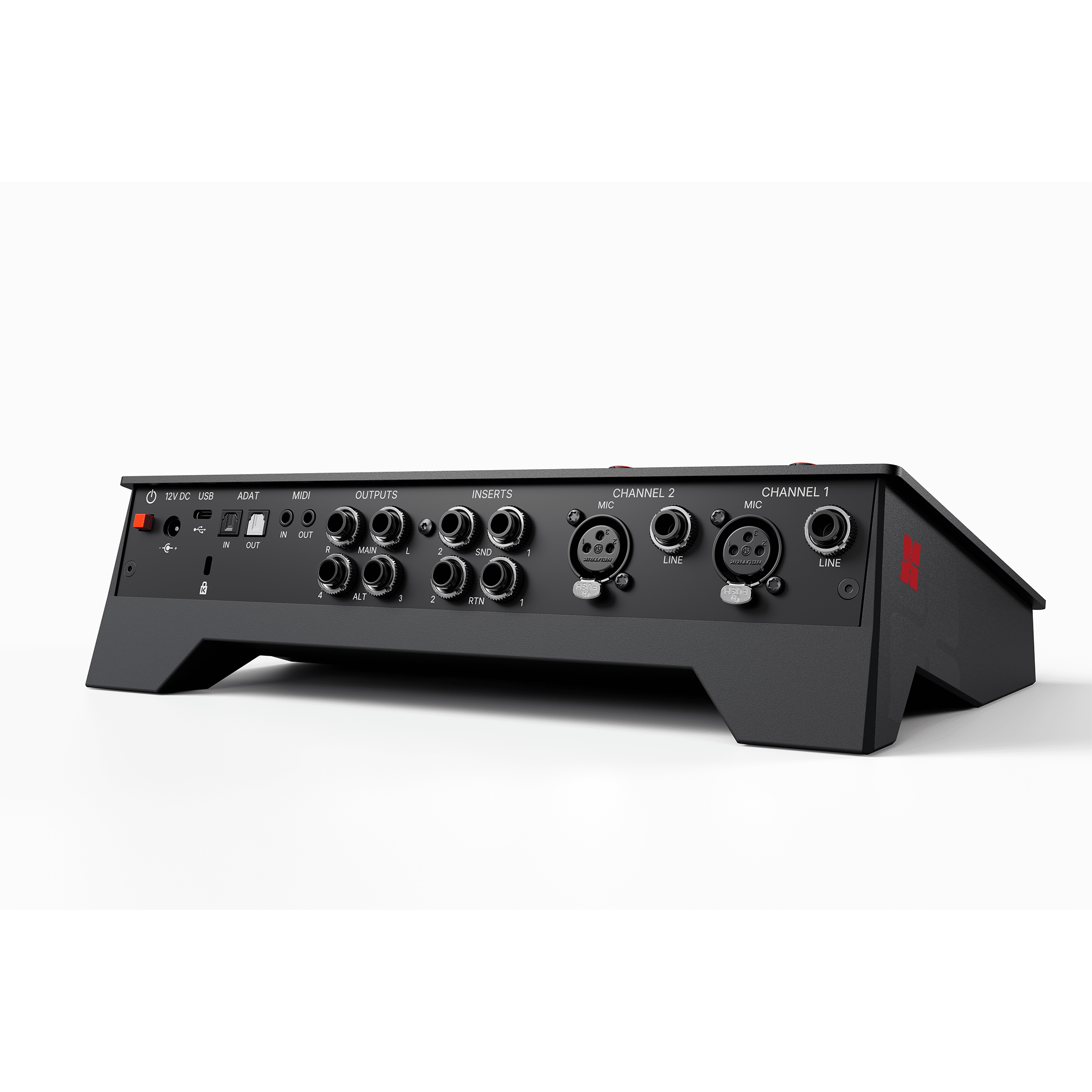 Harrison Audio Flex 10 - panel trasero y conexiones