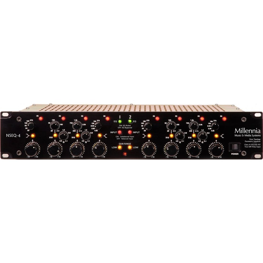 Ecualizador paramétrico de estado sólido discreto Clase A de dos canales. El primer (y único) búfer/amplificador