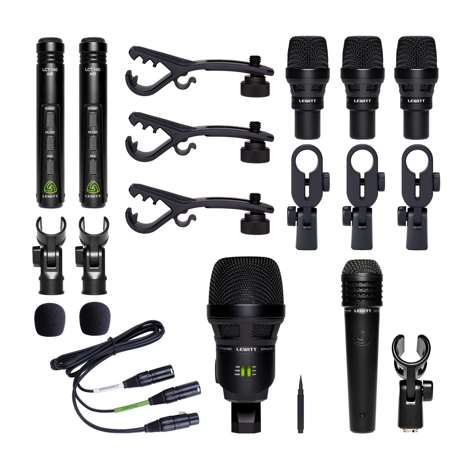 Beatkit Pro - Kit de 7 micrófonos para batería - https://www.cromaonline.cl/