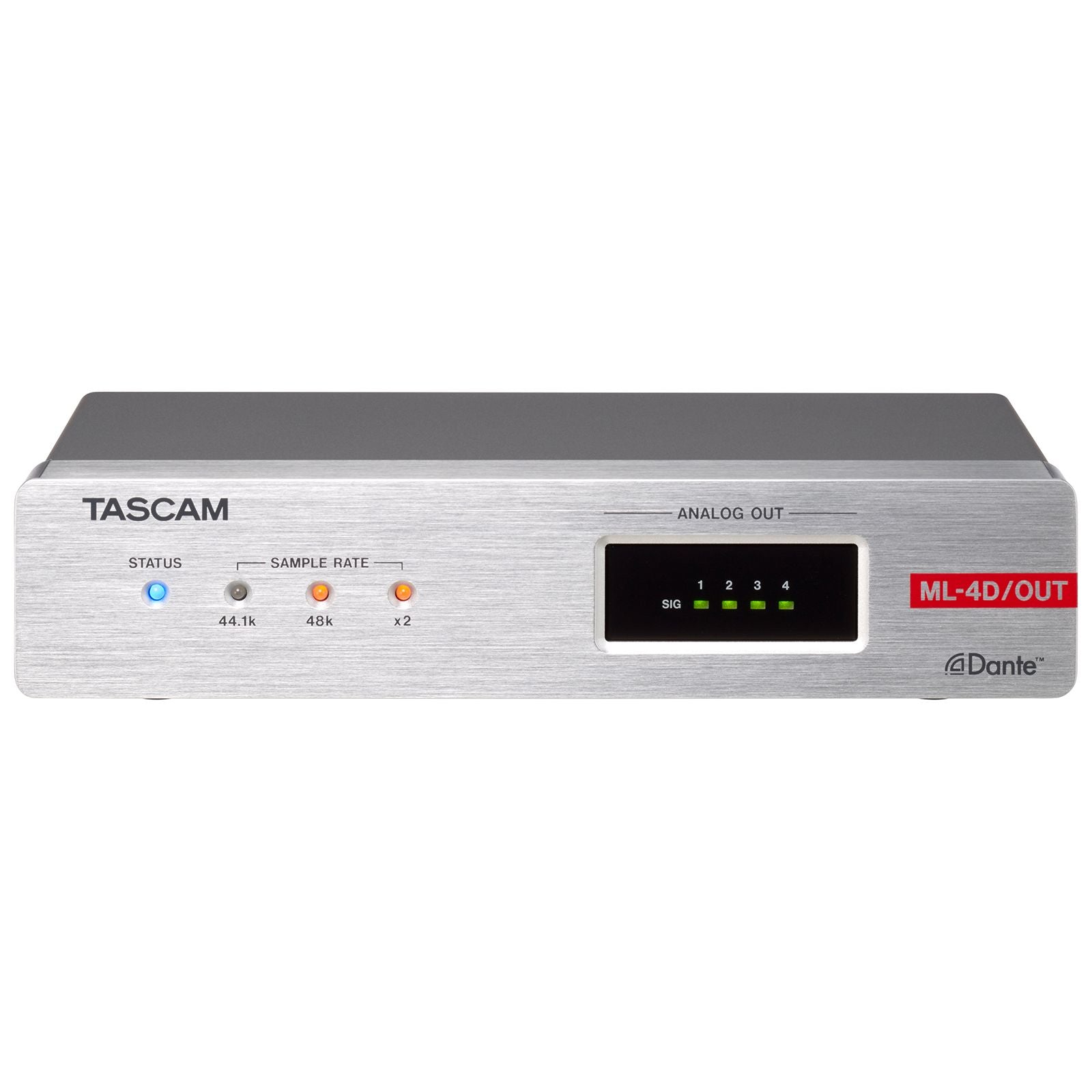 Tascam - ML-4D/OUT-E Convertidor Dante out de línea de 4 Ch con mezclador DSP