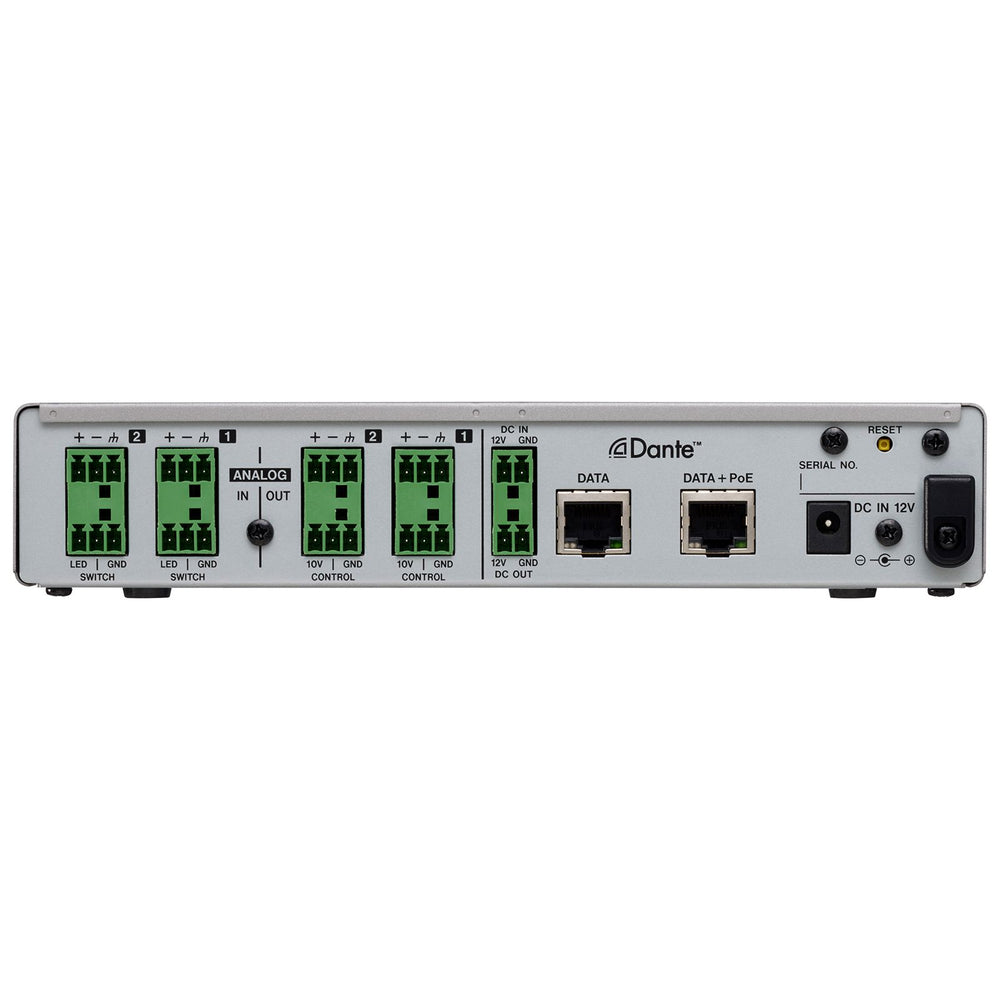 Tascam MM-2D-E - Convertidor Dante de I/O de mic/línea 2 canales con mezclador DSP