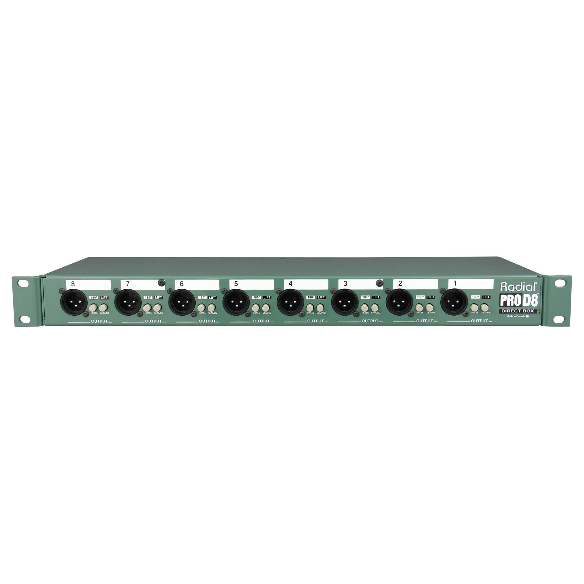 Pro D8 - Caja directa pasiva de 8 canales para montaje en rack - https://www.cromaonline.cl/