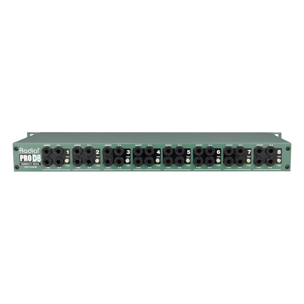 Pro D8 - Caja directa pasiva de 8 canales para montaje en rack - https://www.cromaonline.cl/