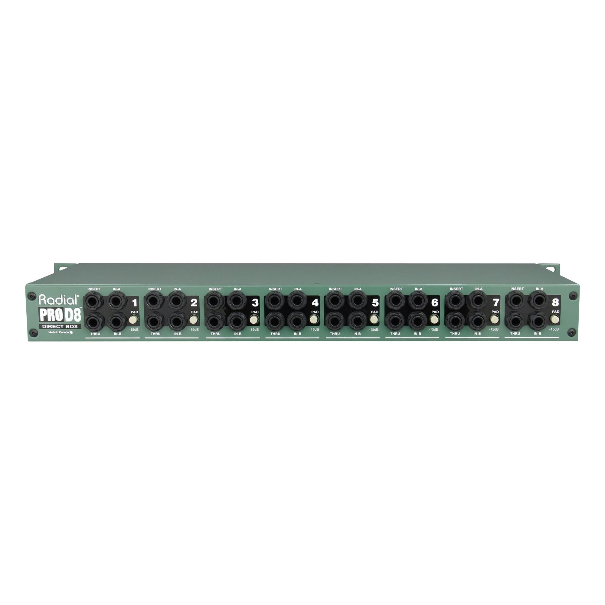 Pro D8 - Caja directa pasiva de 8 canales para montaje en rack - https://www.cromaonline.cl/