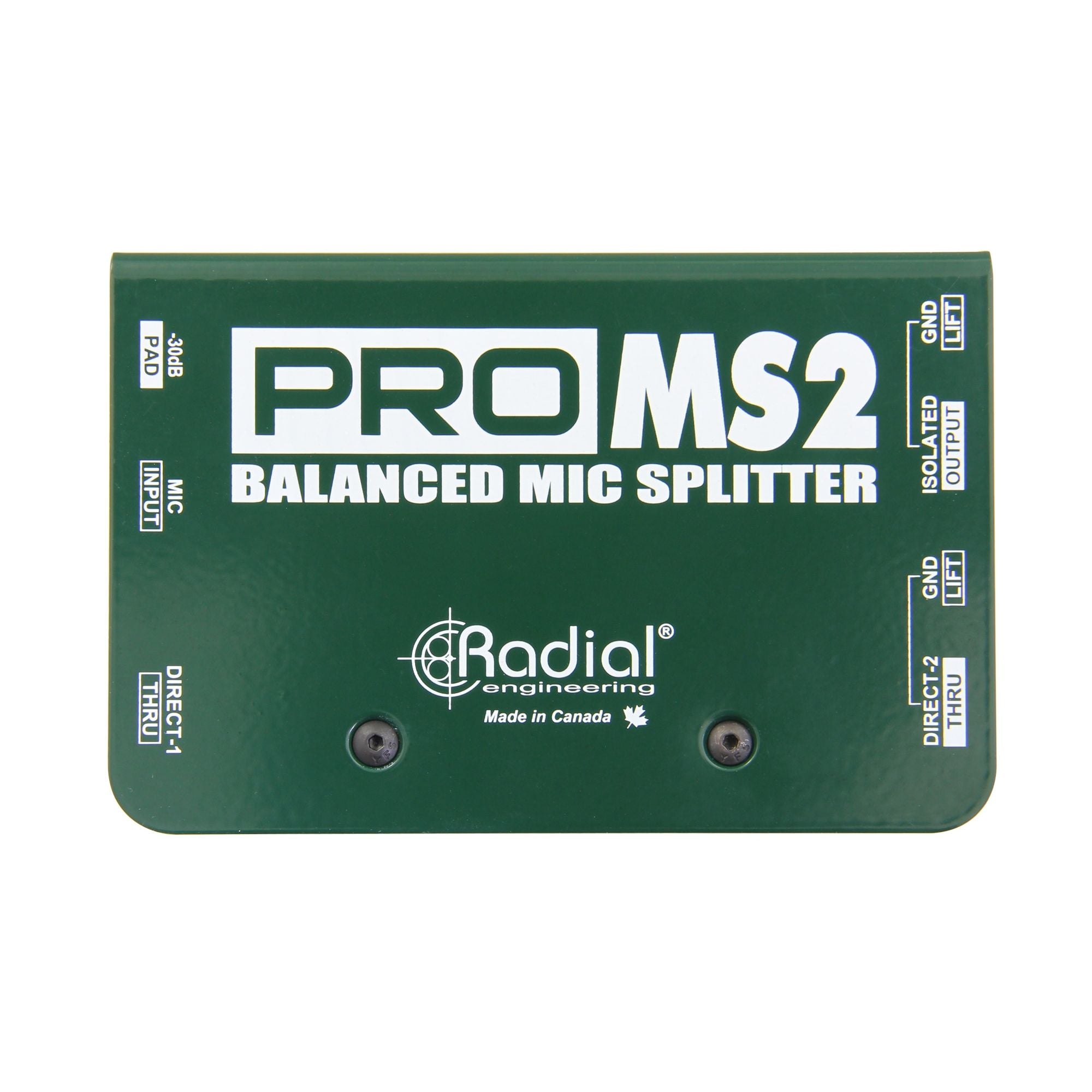 Radial Pro MS2 - Divisor de micrófono pasivo de 2 vías