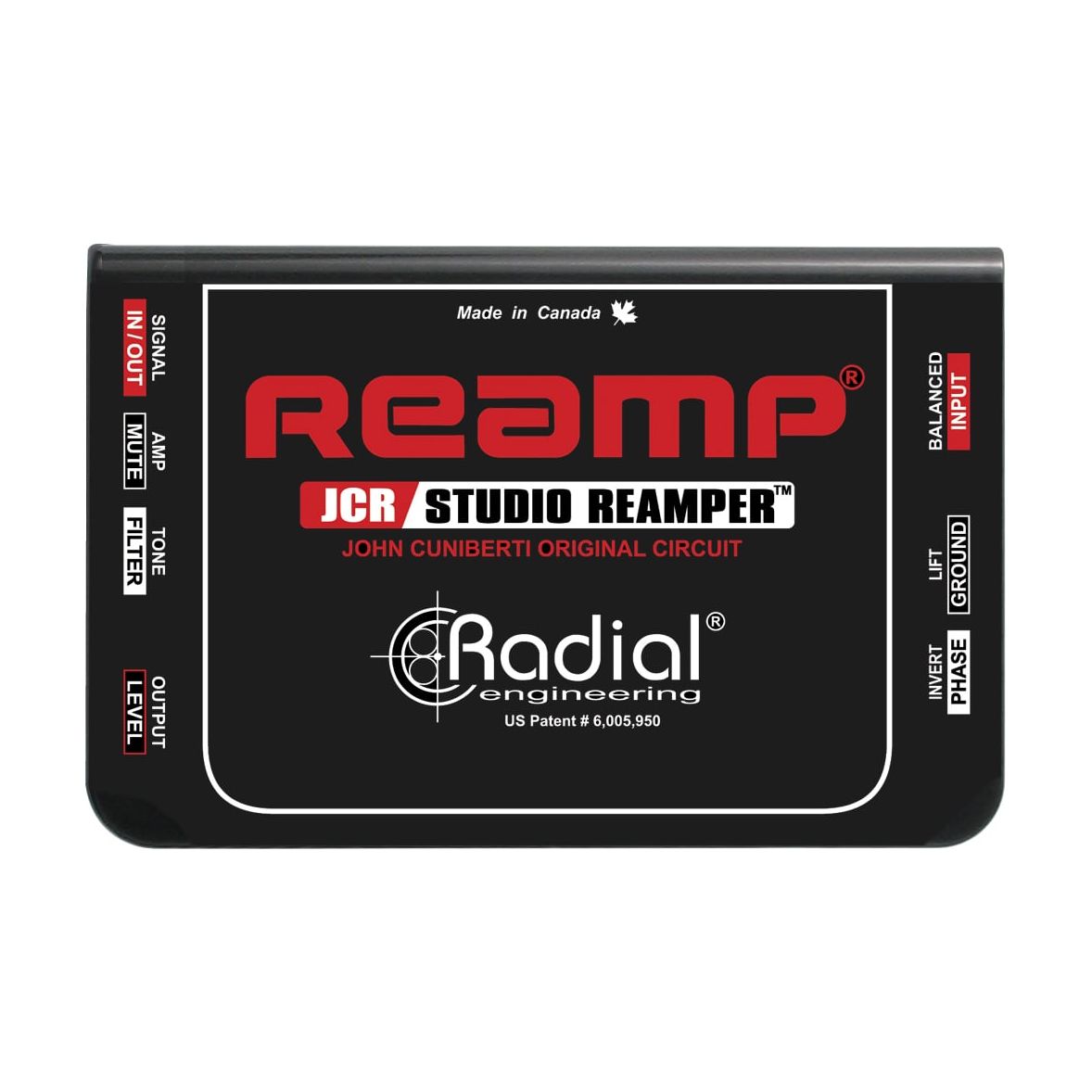 Radial JCR - caja de Reamp pasiva de 1 canal - https://www.cromaonline.cl/