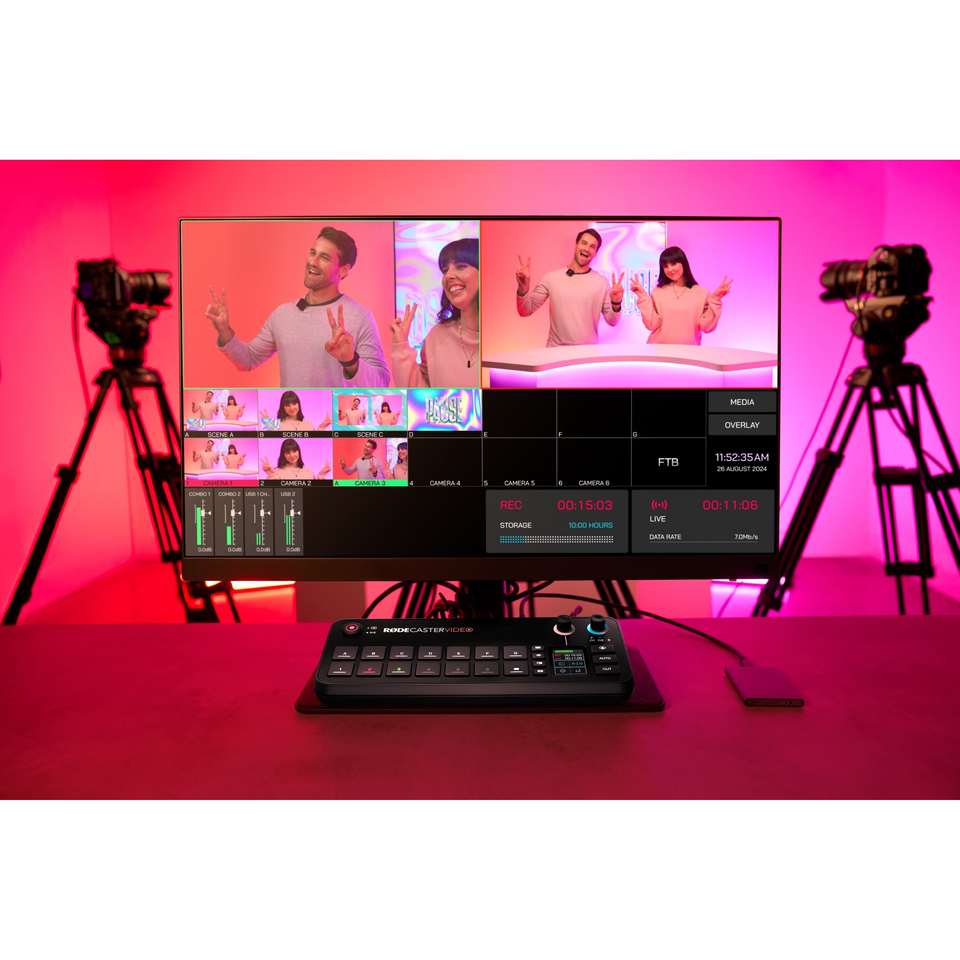 Rode Rodecaster Video - Consola de Producción de Audio y Video - https://www.cromaonline.cl/