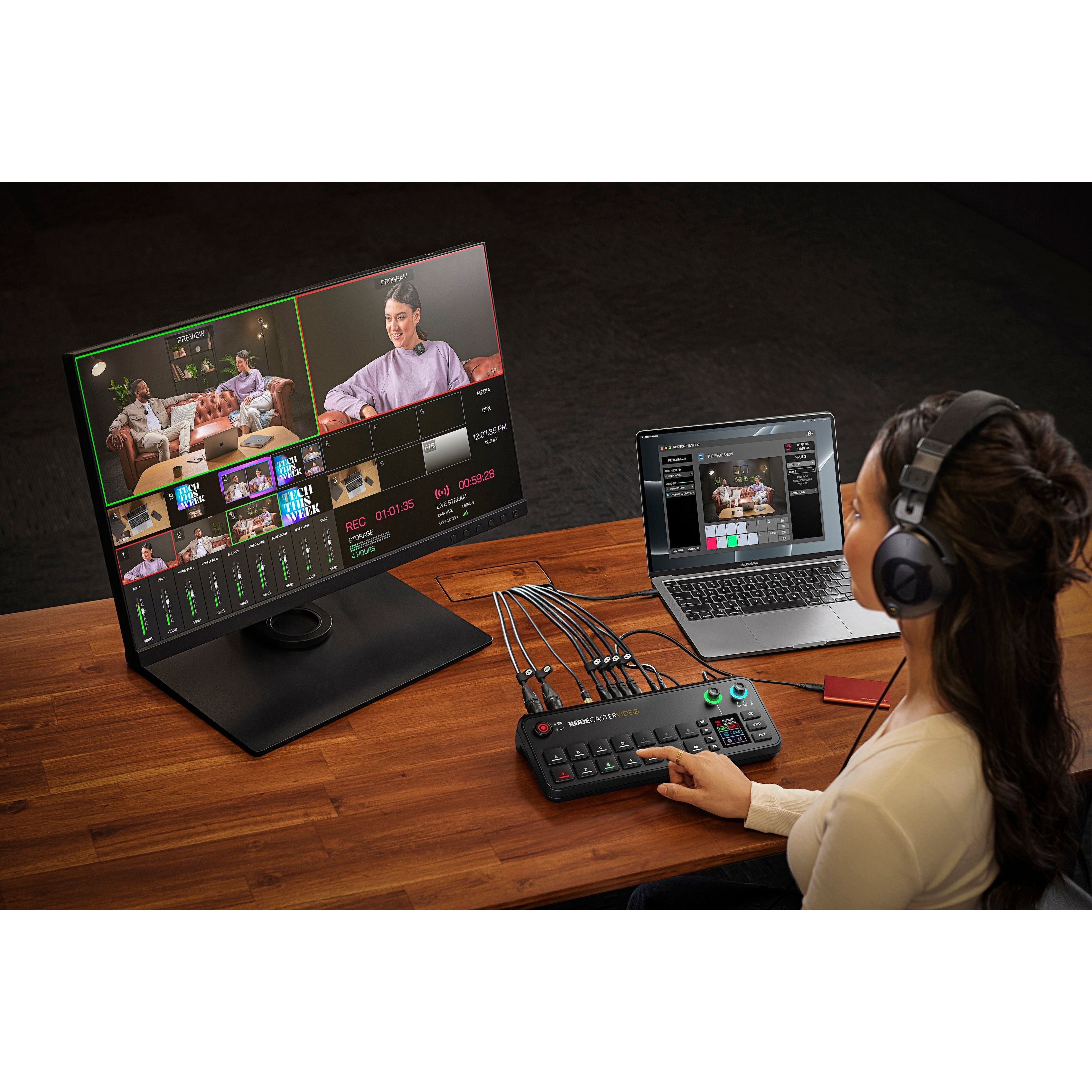 Rode Rodecaster Video - Consola de Producción de Audio y Video - https://www.cromaonline.cl/