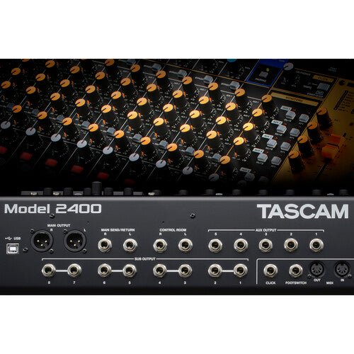 TASCAM Model 2400 - Consola de grabación analógica de 24 pistas con interfaz de audio - https://www.cromaonline.cl/