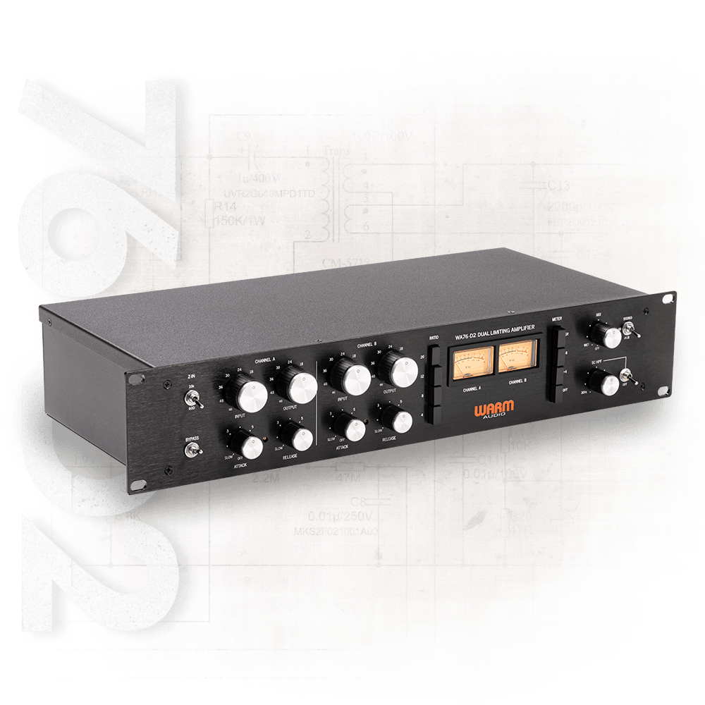 Warm Audio WA76 - D2 Compresor FET discreto de ganancia limpia de doble canal - https://www.cromaonline.cl/