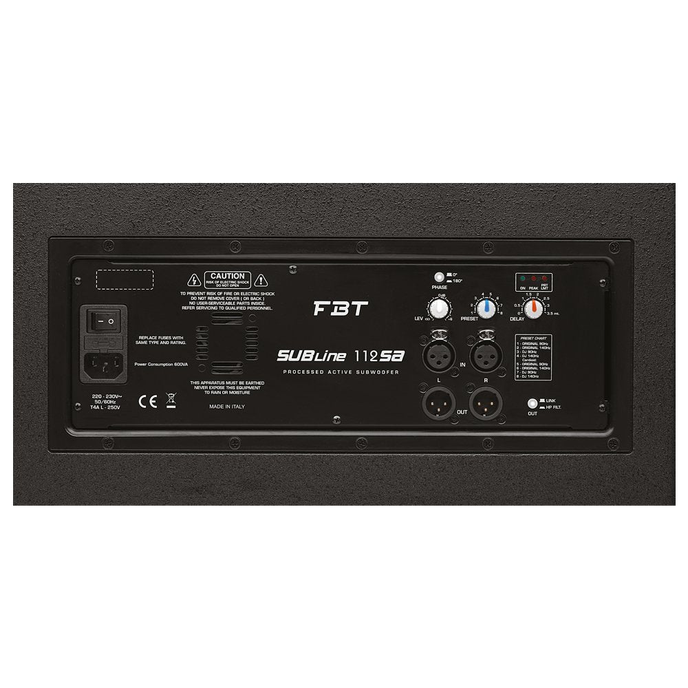 FBT Subline 112SA - Subwoofer activo 12" - https://www.cromaonline.cl/