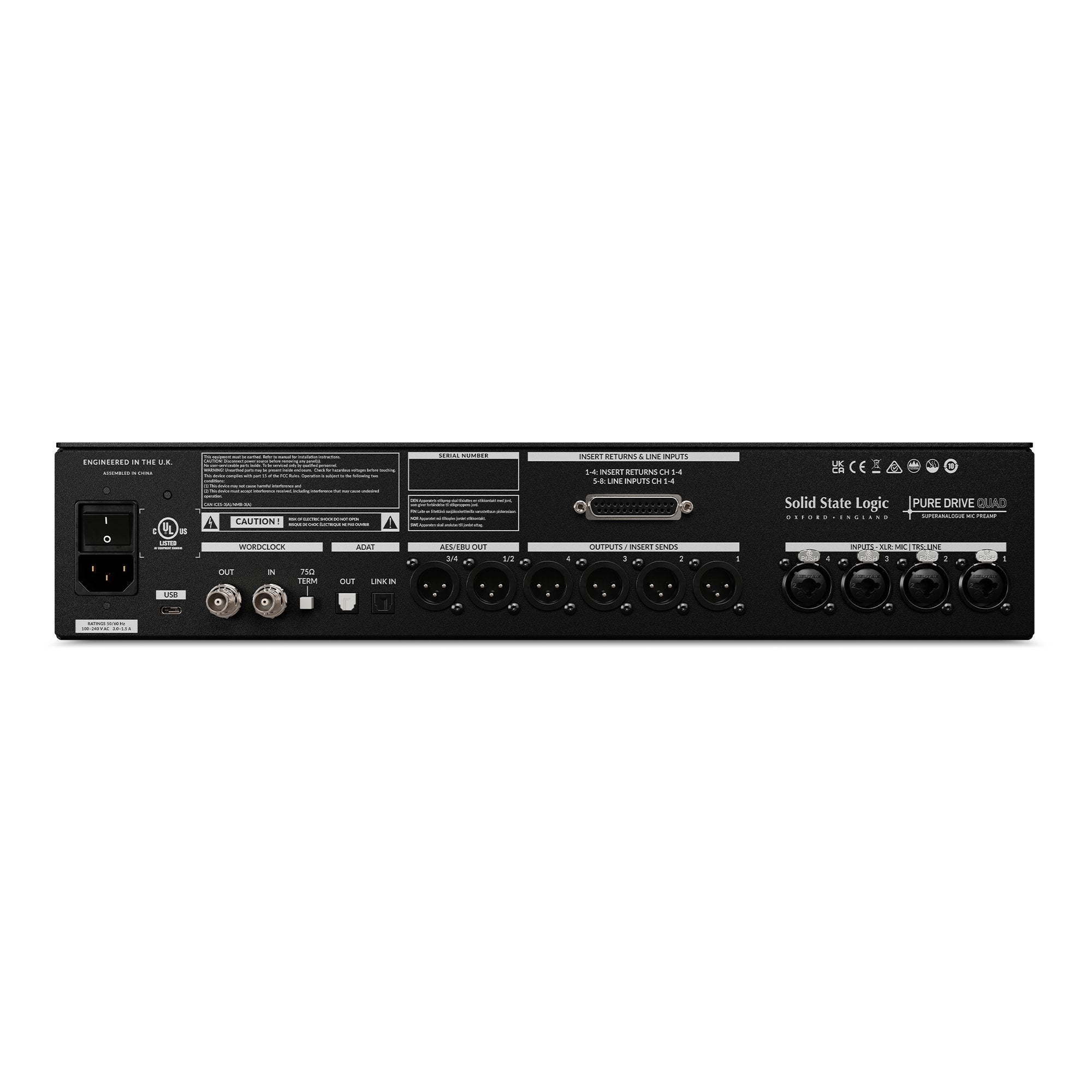 SSL Pure Drive Quad - Preamplficador de 4 canales (ENTREGA EN 30 DÍAS) - https://www.cromaonline.cl/