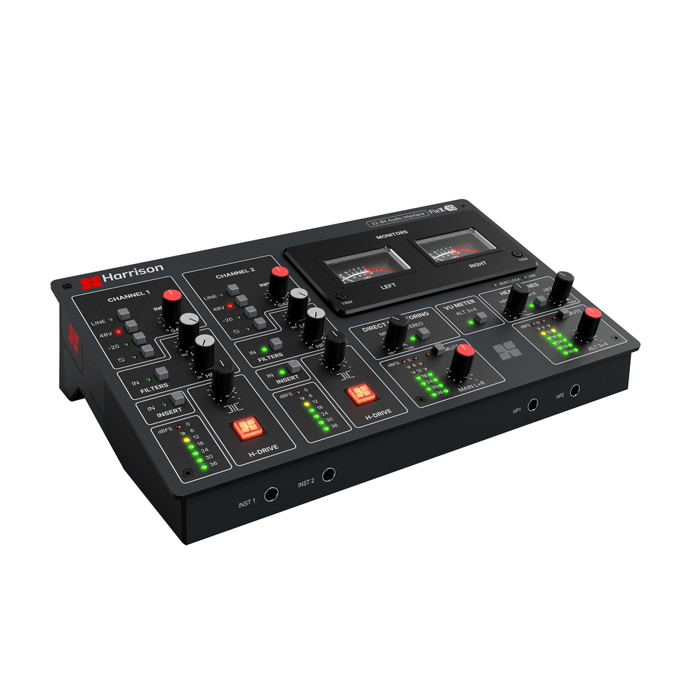 Harrison Audio Flex 10 - panel frontal y controles