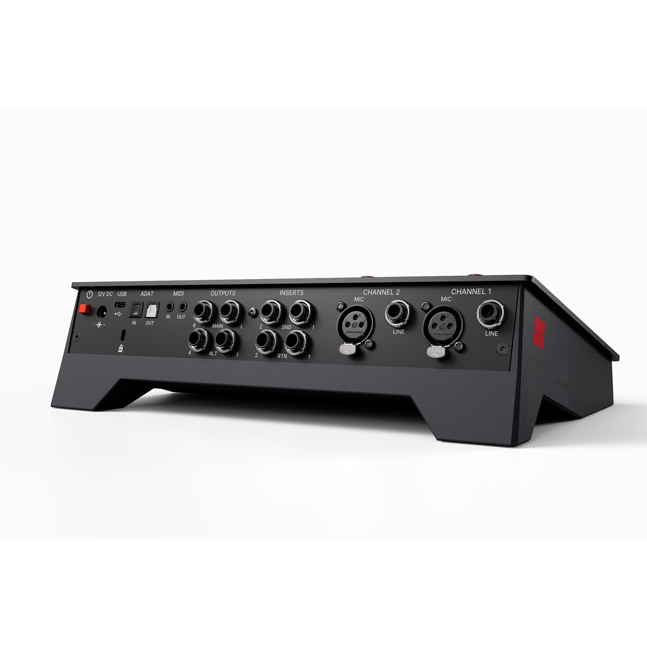 Harrison Audio Flex 10 - panel trasero y conexiones