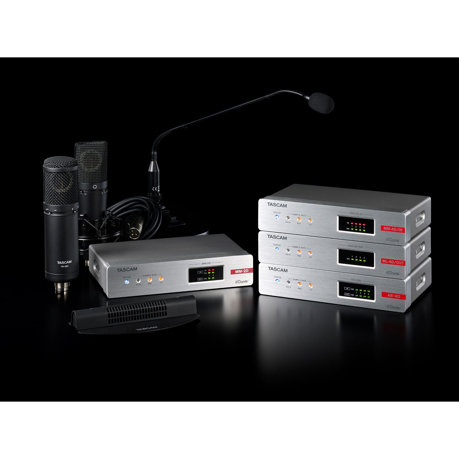 Tascam AE-4D - Convertidor Dante de I/O AES/EBU de 4 canales