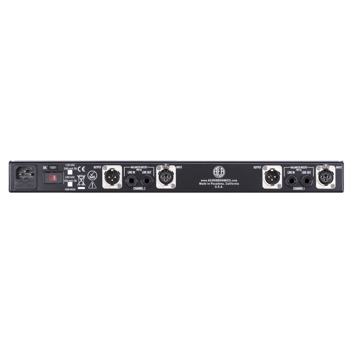AEA RPQ3 Preamplificador y ecualizador de micrófono de cinta de 2 canales - https://www.cromaonline.cl/