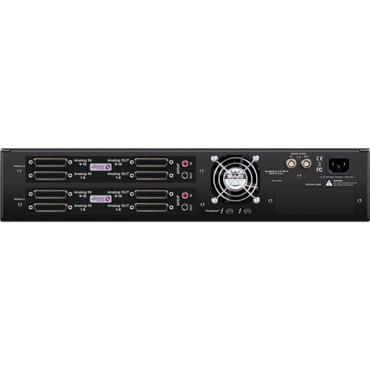 Apogee Symphony I/O Mk II 32x32 SE panel posterior