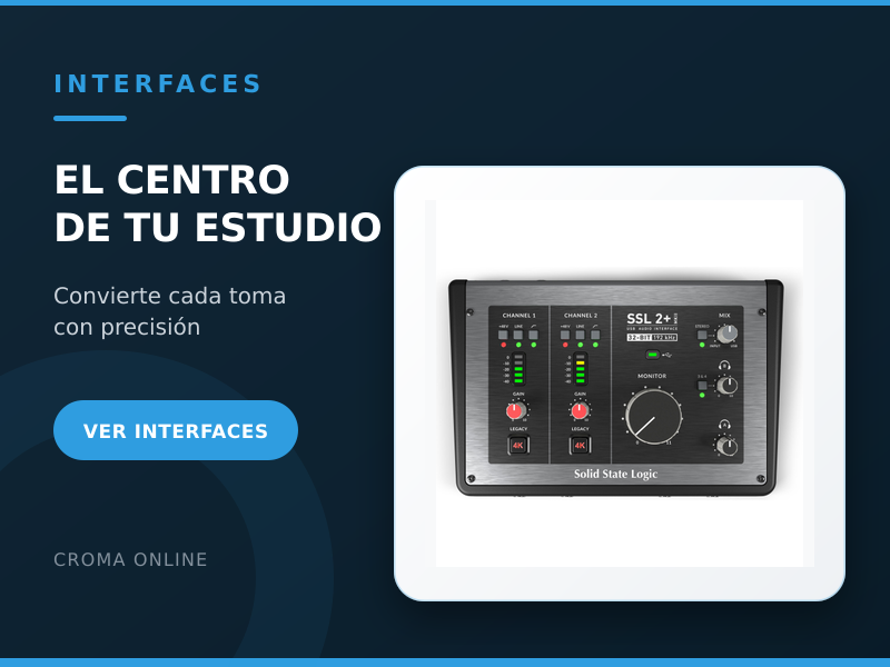 Interfaces de audio profesionales en Croma Online