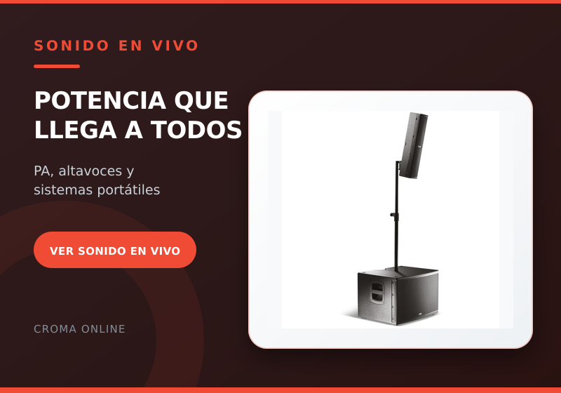 Sonido en vivo, PA, altavoces y sistemas portátiles en Croma Online