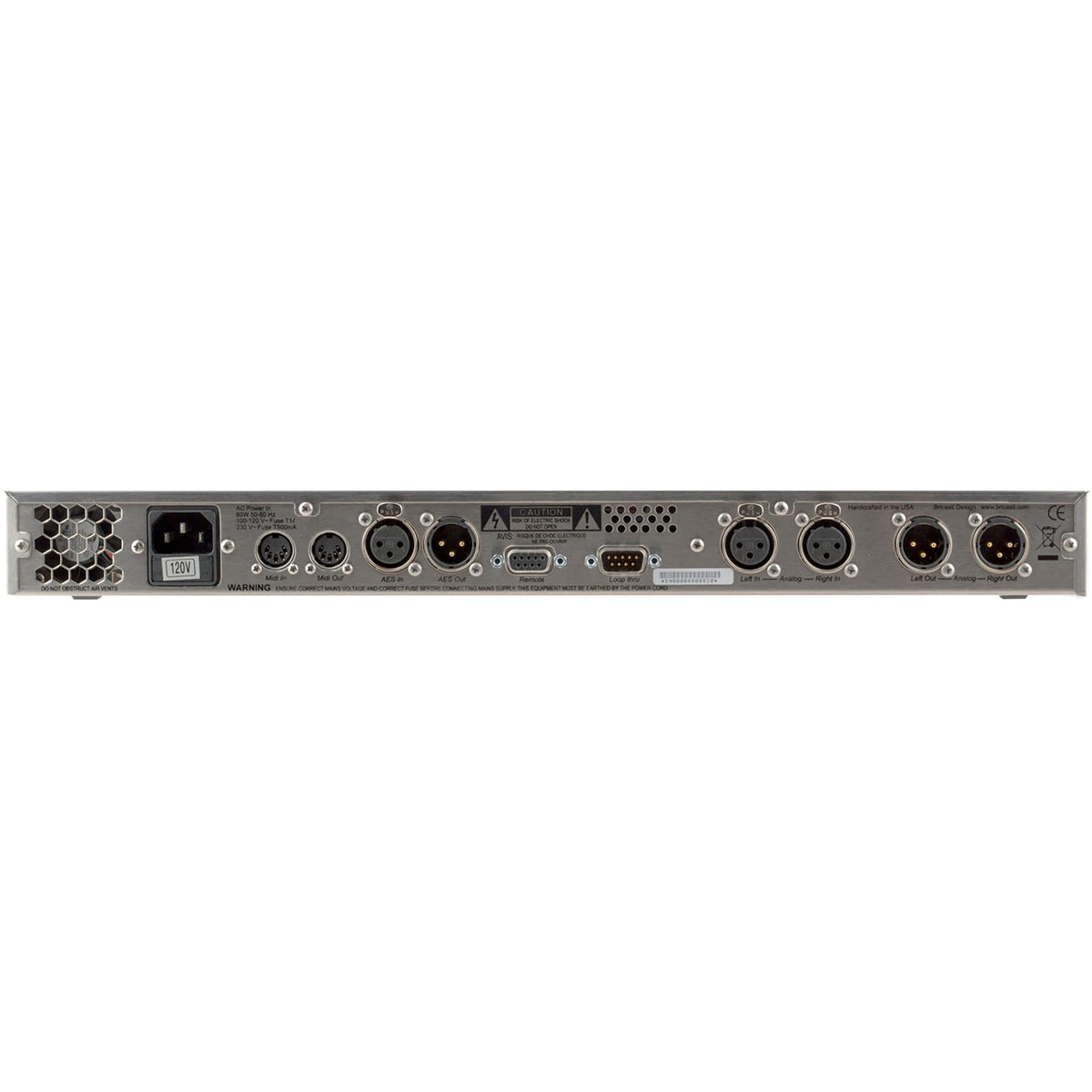 Bricasti Model 7 Mainframe panel posterior