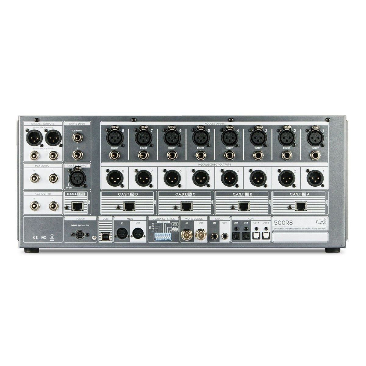 Cranborne Audio 500R8 panel posterior
