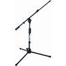 Quik Lok A306BKAM - Atril de micrófono corto con brazo telescópico