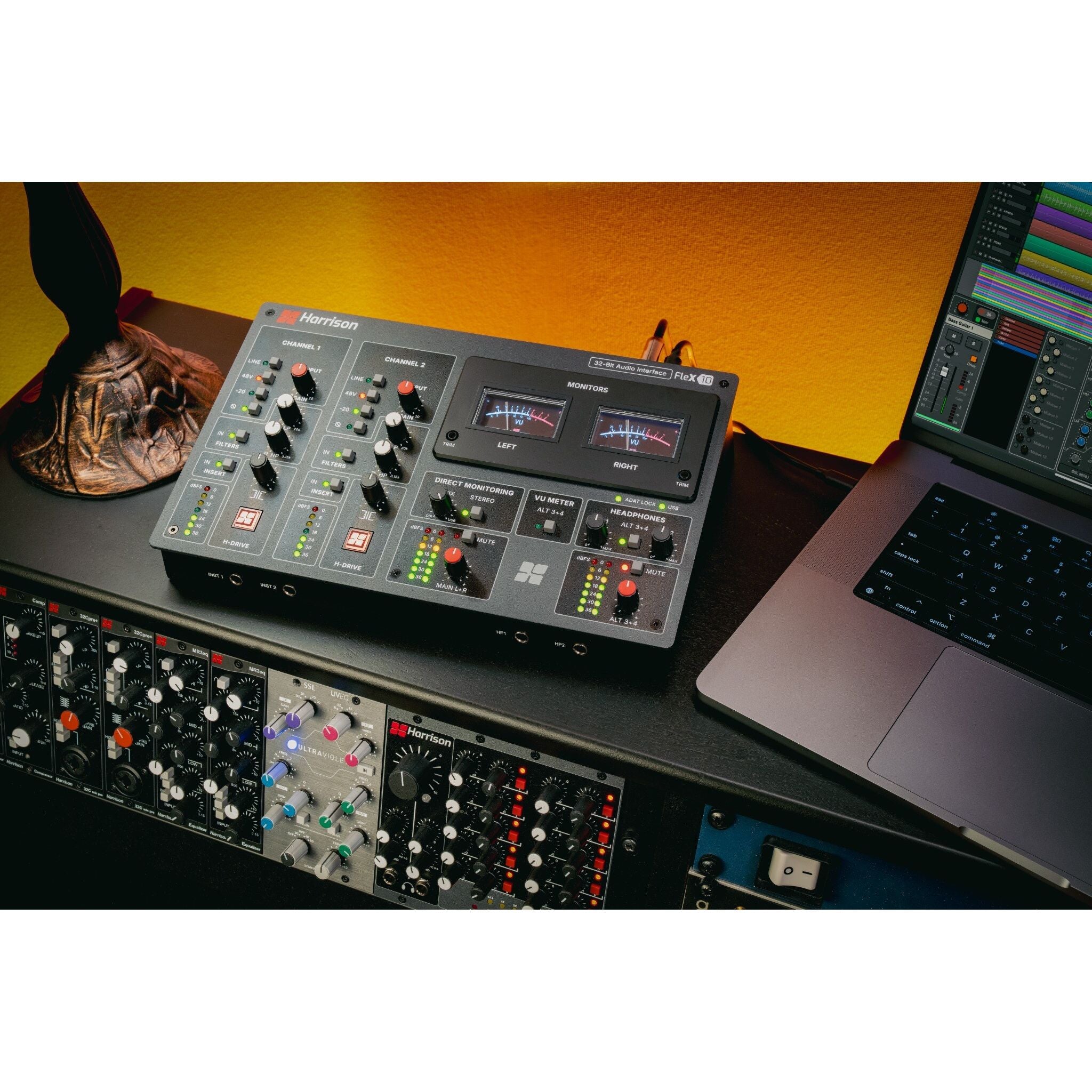 Harrison Audio Flex 10 - vista del equipo y controles