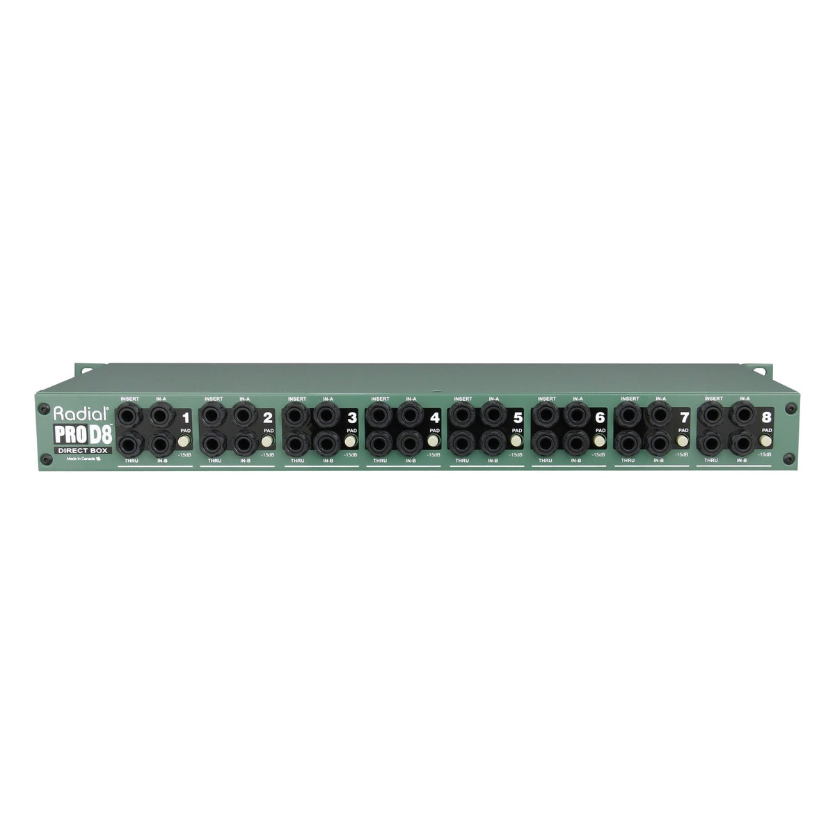 Pro D8 - Caja directa pasiva de 8 canales para montaje en rack - https://www.cromaonline.cl/
