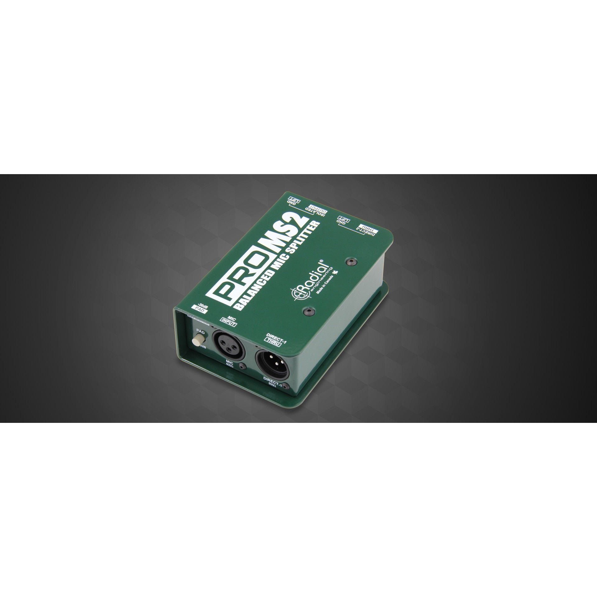 Radial Pro MS2 - Divisor de micrófono pasivo de 2 vías