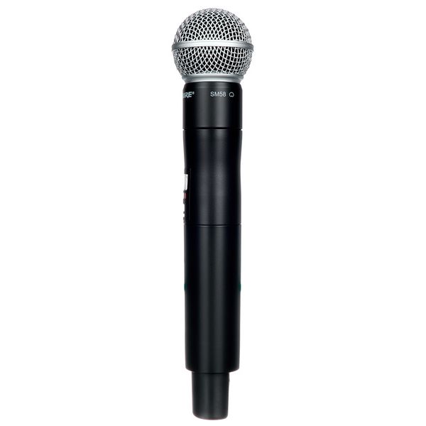 Shure QLXD2 con cápsula SM58 vista lateral