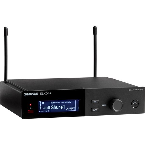 Shure SLXD14+ sistema inalámbrico vista frontal