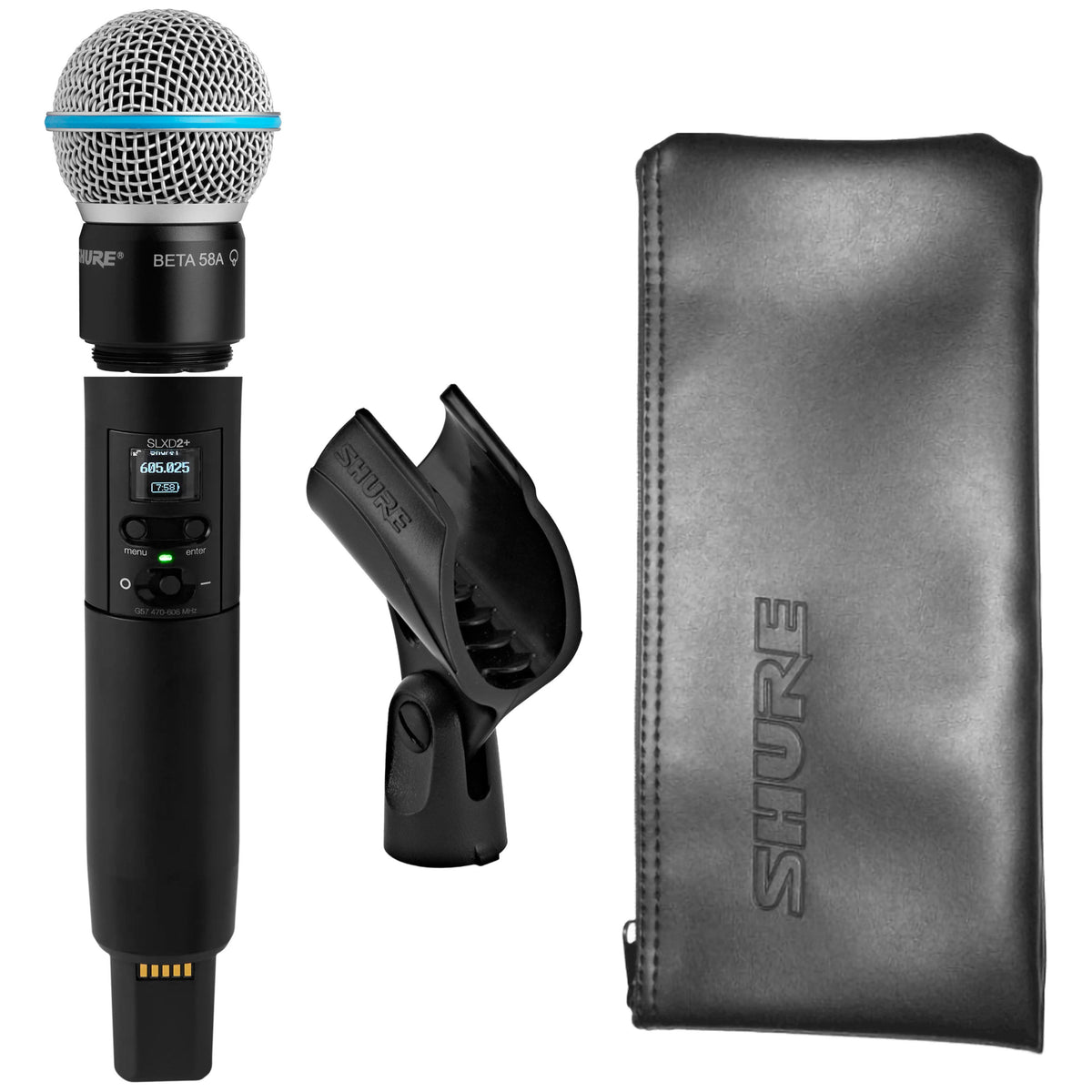 Shure SLXD2+/B58 con pinza y estuche