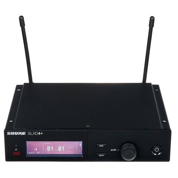 Shure SLXD4+ receptor inalámbrico vista frontal