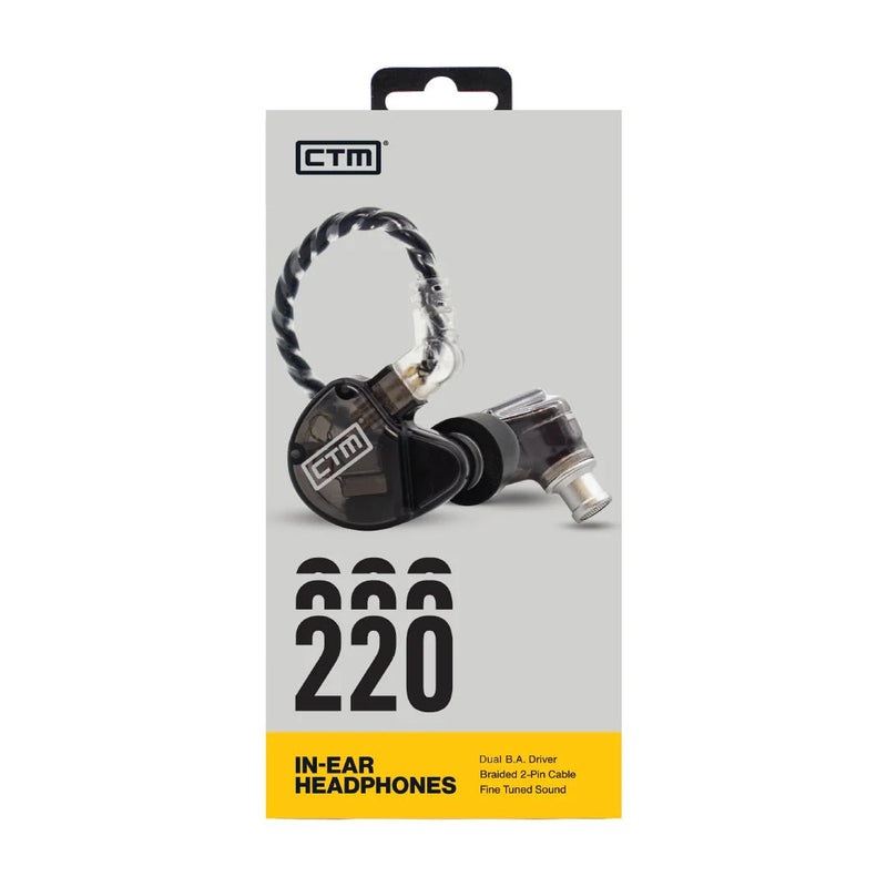 Copia de CTM CE220CL - Pro Isolating Dual Driver Wired Earphones - Smoke - https://www.cromaonline.cl/