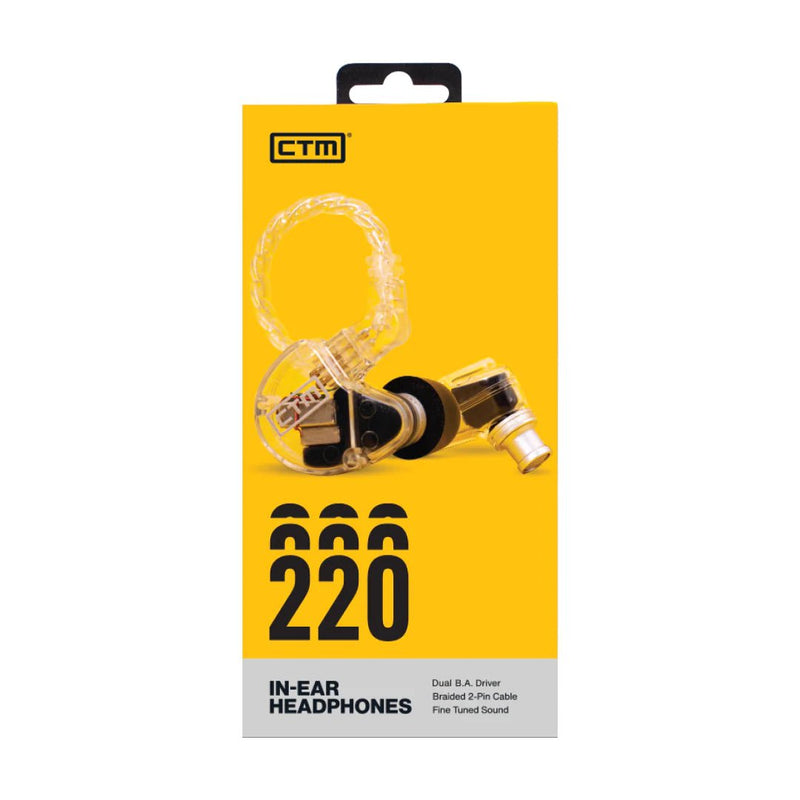 CTM CE220CL - Pro Isolating Dual Driver Wired Earphones - Clear - https://www.cromaonline.cl/