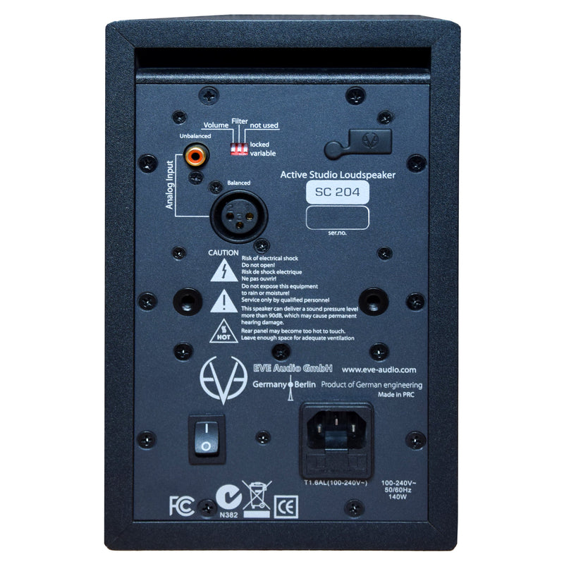 EVE Audio SC204 - Monitor de estudio activo de 2 vías de 4" (PRE-ORDER)!!! - https://www.cromaonline.cl/