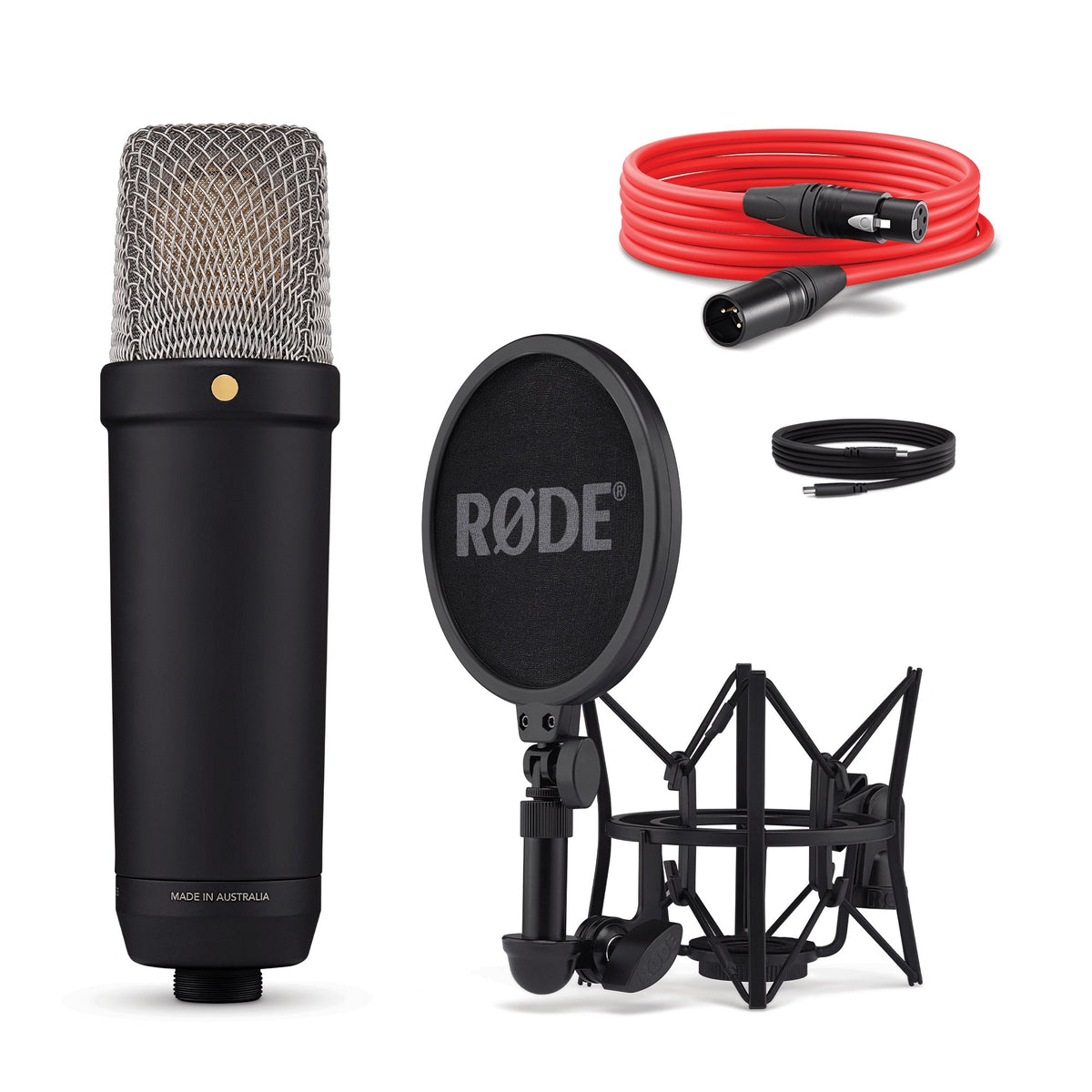 Rode NT1 5th Generation Black - Micrófono condensador de estudio, XLR-USBC - https://www.cromaonline.cl/