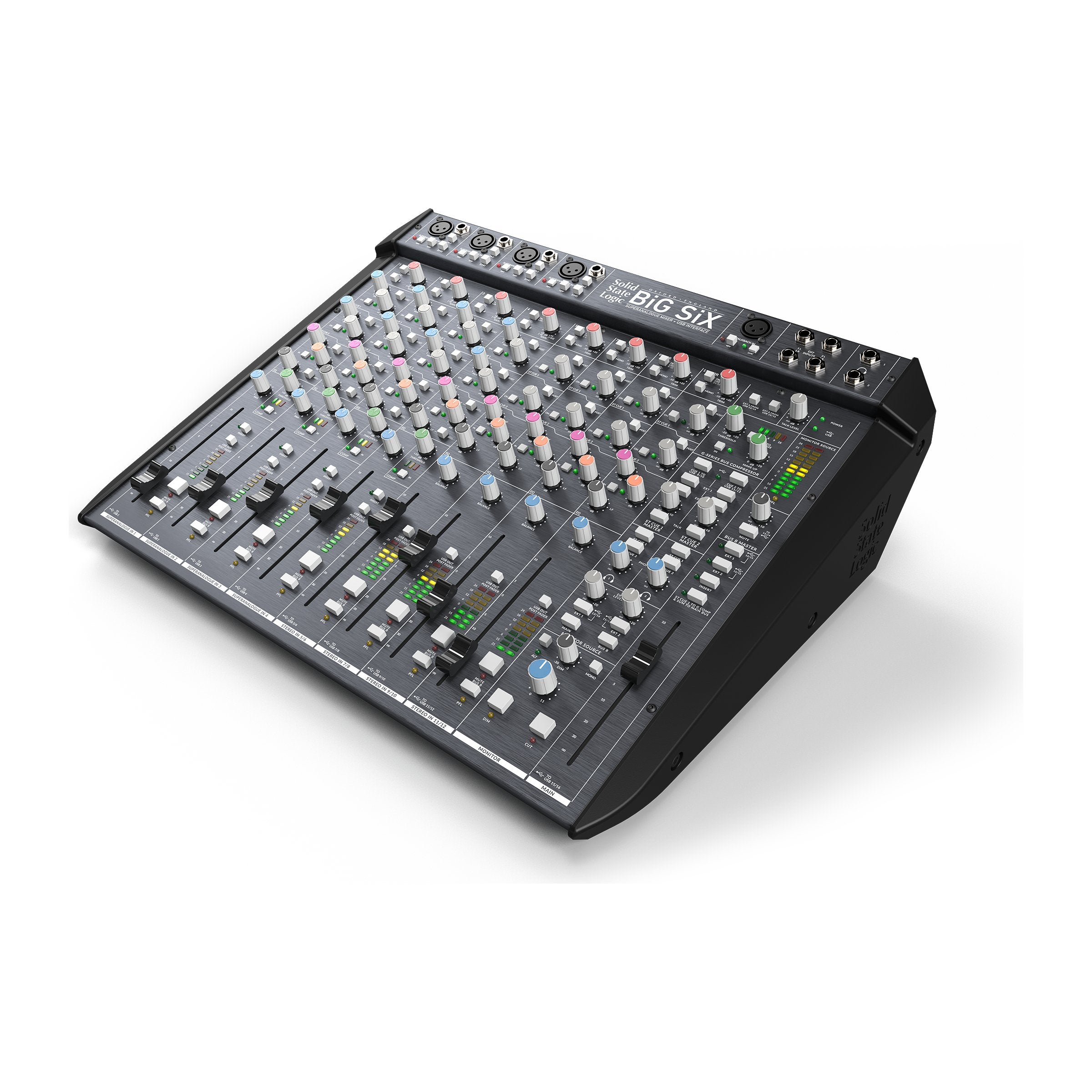 Solid State Logic Big Six - Mezclador de estudio analógico de 12 canales e interfaz - https://www.cromaonline.cl/